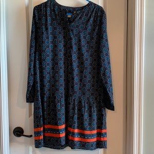 Loft long sleeve tunic style patterned dress